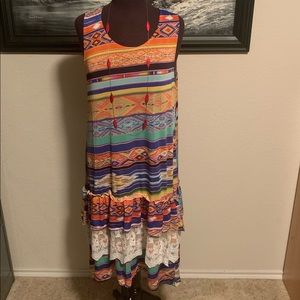 NWT Size L Aztec MIDI dress
